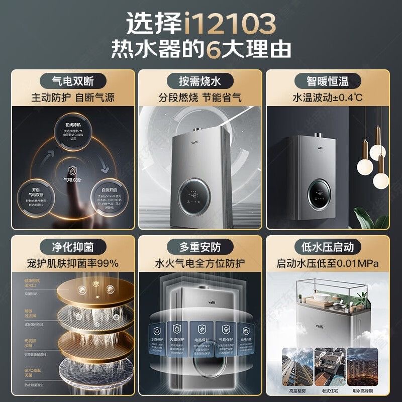 政府补贴华帝燃气热水器天然气水伺服节能恒温家用官方旗舰i12103