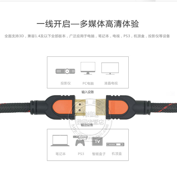 hdmi线电视盒子高清线4K电脑电视投影仪数据线顶盒线加长线hdim线-图3