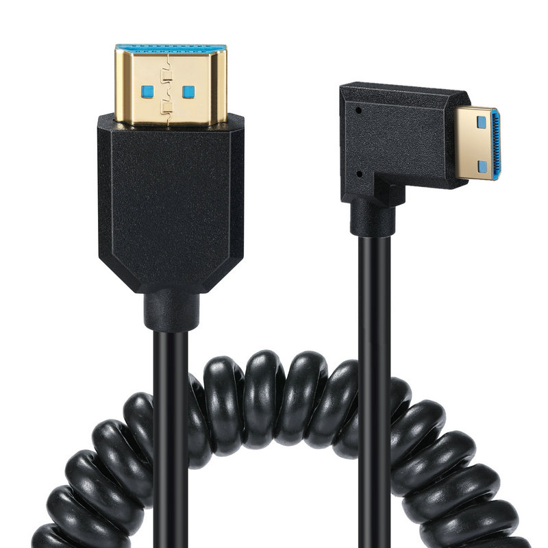 Mini HDMI2.1弹簧线弯迷你micro小头微单反相机接监视器8K高清线 - 图2