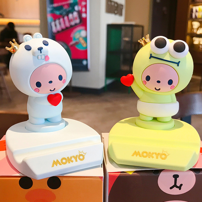 杰梵客旗舰店手机支架卡通可爱直播网红独角兽iphone11手机架车载支架桌面创意懒人撑架看电视通用ipad平板电脑华为m6小米0