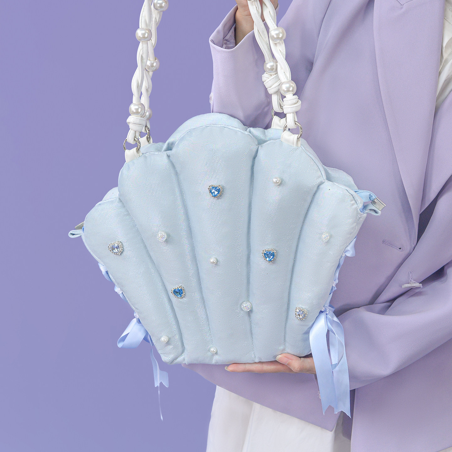 茶茶原创设计感大容量沙滩贝壳包y2k通勤单肩斜跨少女出街托特包,淘宝优惠券,粉丝福利购,淘宝优惠卷