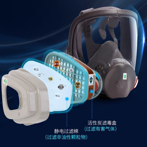 3M防毒面具6800全面罩防化工甲醛工业粉尘异味喷漆专用防护面具 - 图0