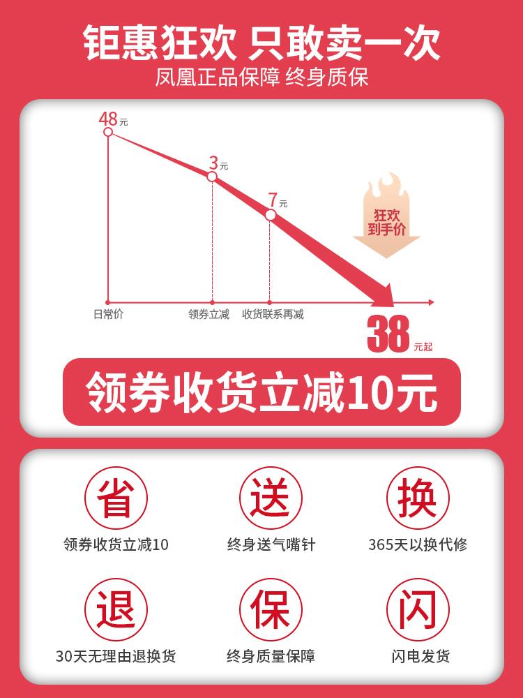 凤凰自行车打气筒家用高压泵篮球气管子电动车便携充气简汽车通用 - 图0