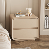 Solid Wood Bed Head Cabinet Cream Wind Containing minimalist modern small cupboard Home Bedroom light lavish small bedside lockers