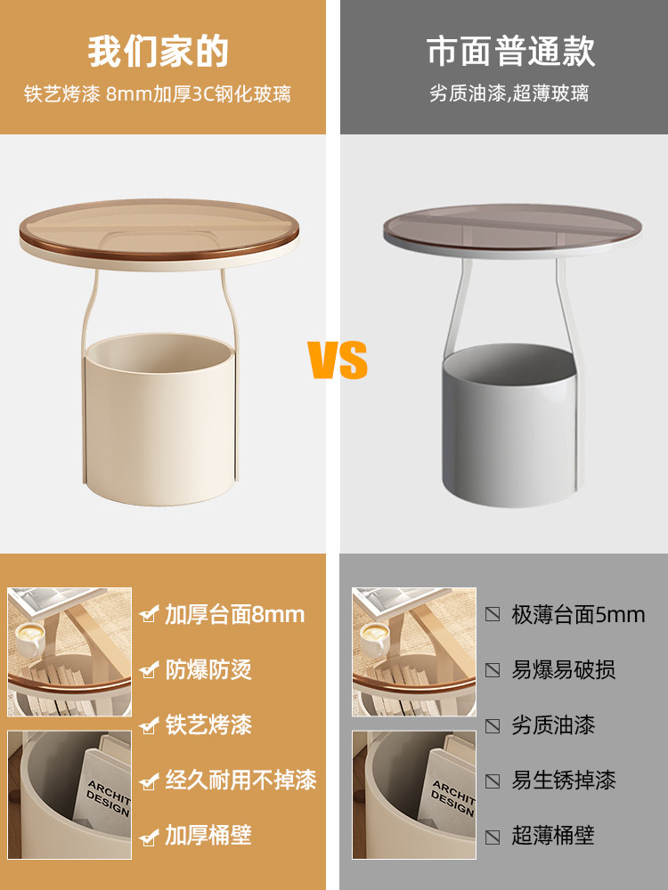 边几简易迷你小桌子简约卧室床边桌 samedream家具角几/边几