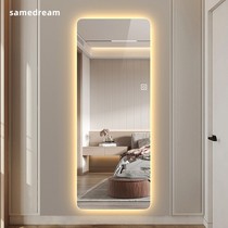 Smart LED full body wearing clothing mirror explosion free no frame with light fitting mirror home wall-mounted strong light extravagant and close mirror