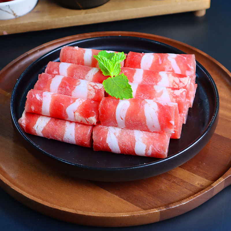 大庄园 肥牛卷火锅肉片4斤调理非原切涮烤肉片肥牛片1kg*2