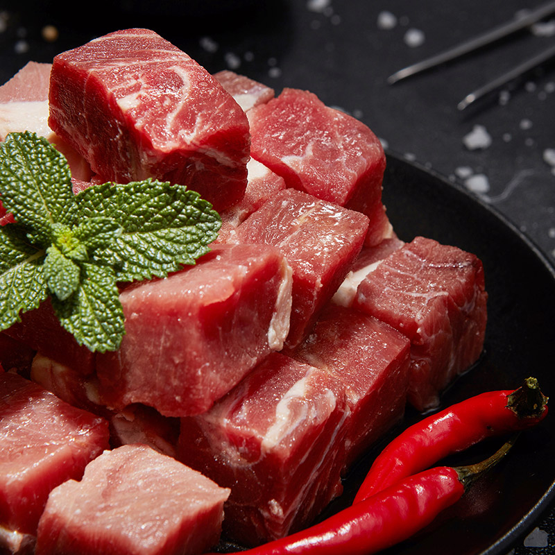 大庄园 原切牛腩块1000g*2进口牛肉健身卤牛肉食材4斤