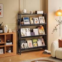 Bookshelves Landing Ins Book Newspaper Magazine Racks Retro Against Wall Iron Art Shelf Living Room Books and Books Shelves Bookcase