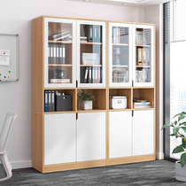 Lean Wall Combo Cabinet Wood Office Cabinet Ground High Cabinet Information Locker Office Glass Cupboards