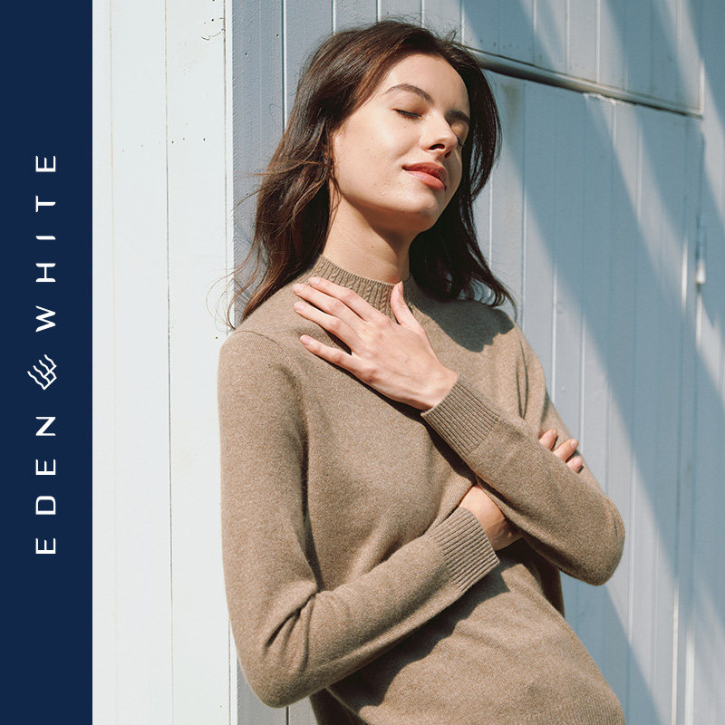 圣雪绒23秋冬新款女半高领绞花纯色羊绒衫内搭通勤套头针织衫,淘宝优惠券,粉丝福利购,淘宝优惠卷