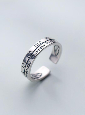 复古字母泰银数字罗马开口可调节