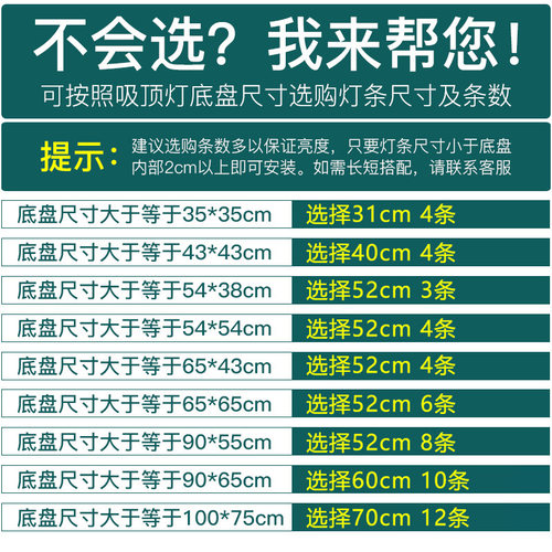 led吸顶灯灯芯替换改造灯板灯带灯盘灯条灯泡长条客厅贴片光源 - 图2
