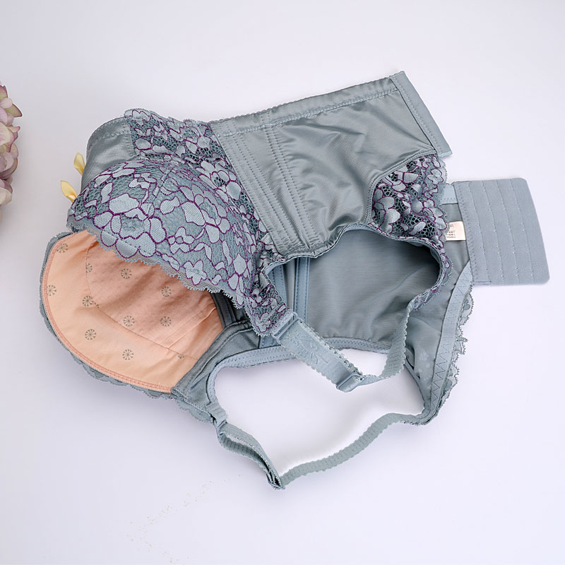 美容院精油丰胸显大加厚收副乳胸罩 梅花女内衣文胸