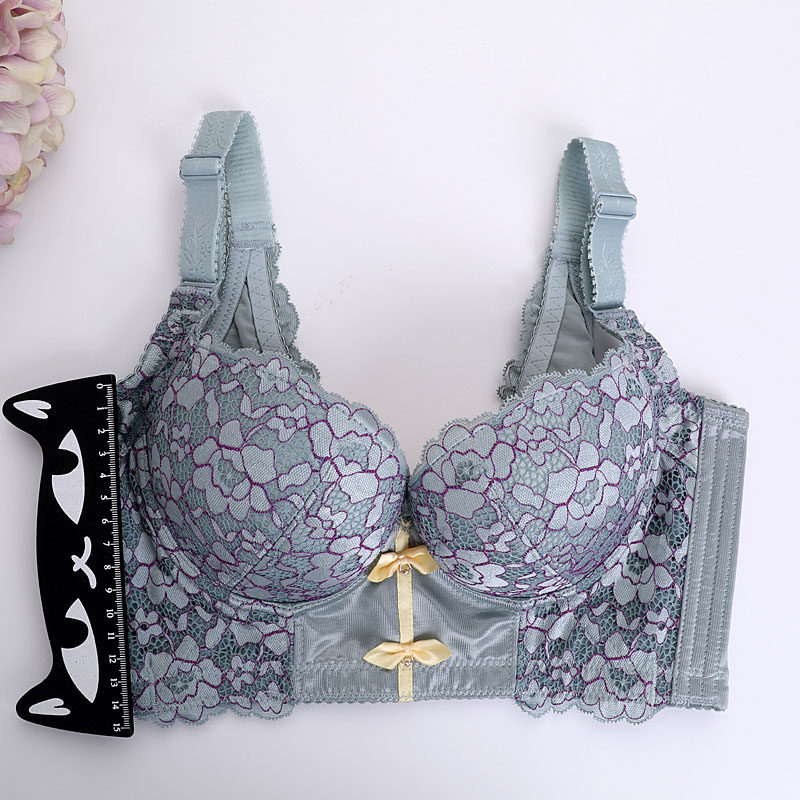美容院精油丰胸显大加厚收副乳胸罩 梅花女内衣文胸