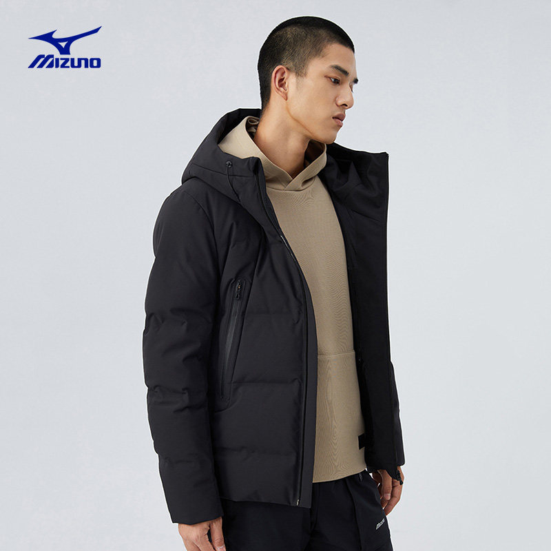 mizuno 2021冬男运动休闲白鸭绒保暖 迈盛悦合运动户外运动羽绒服