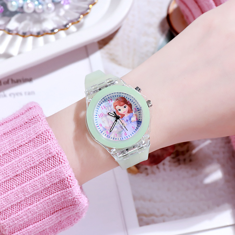 New Disney Frozen Princess Pattern Children Watch Toys Fashi-图2