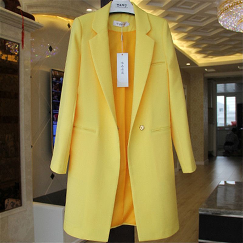 2020 Spring Autumn Blazers Women Small suit Plus size Long s - 图2