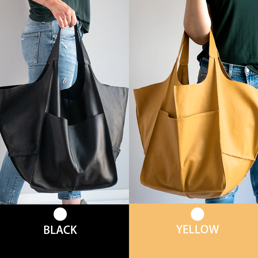 Casual Soft Large Capacity Tote Women Handbags Designer Aged - 图1