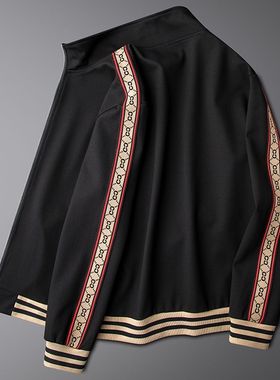 Casual Sports Suit Men 's Light Luxury Stand Collar 2020 Ne