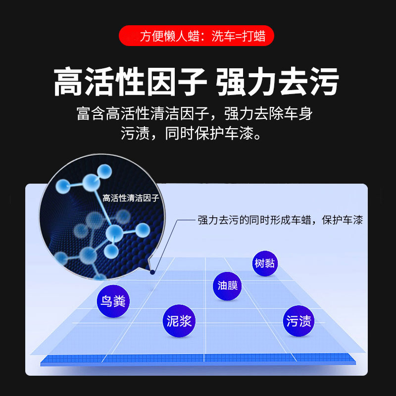 洗车液水蜡高泡沫清洗剂汽车用清洁黑白车专用蜡车漆强力去污刷车 - 图1