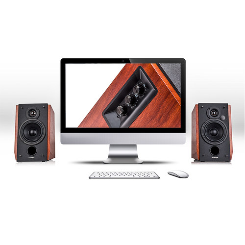 漫步者R1700BT无线蓝牙音响2.0木质台式机电脑笔记本音箱重低音炮 - 图1