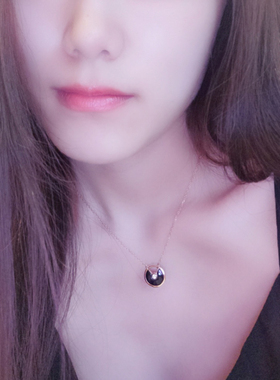 镀金白色钛钢锁骨链明星同款