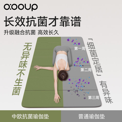 折叠瑜伽垫健身垫家用2026新款专业防滑减震静音加厚加宽运动地垫 - 图0