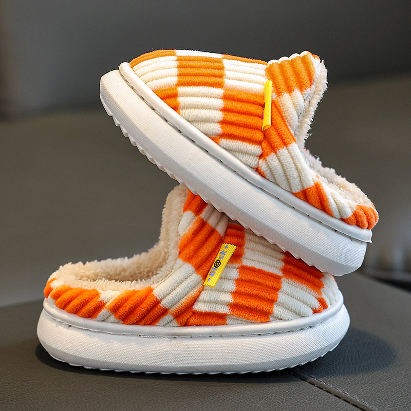 儿童棉拖鞋秋冬季保暖男童棋盘格家用室内亲子鞋女童包跟潮棉拖鞋,淘宝优惠券,粉丝福利购,淘宝优惠卷