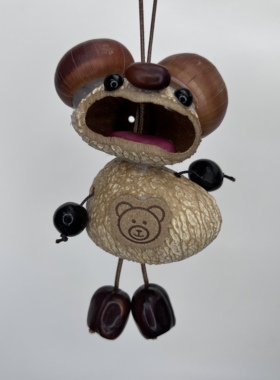 经典果壳风铃榼藤豆荚挂件