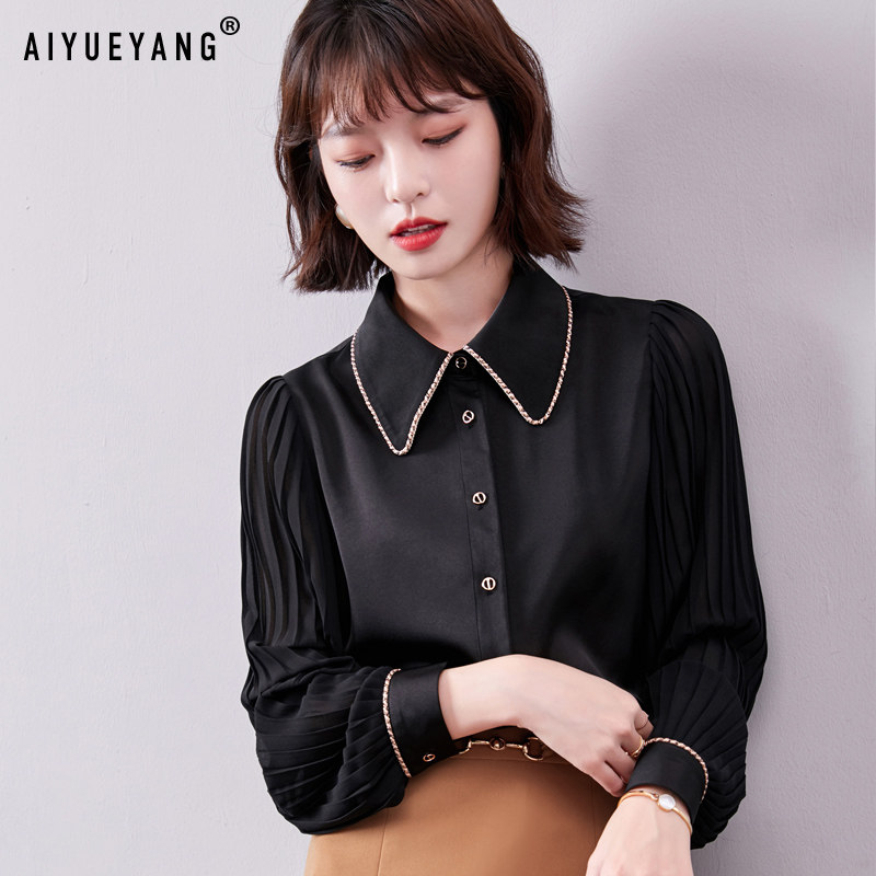 秋装女2020新款设计感小众雪纺衬衫 艾悦炀衬衫