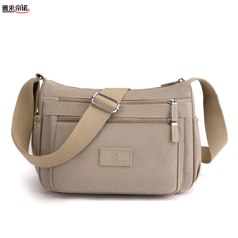 帆布妈妈包女2023新款百搭斜挎包 雅来帝诺女士包袋