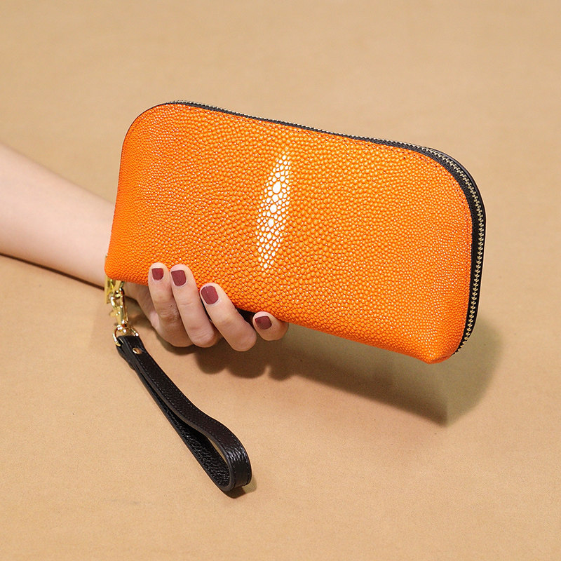 真皮气质2021春夏新款珍珠零钱包 媚妃女士包袋