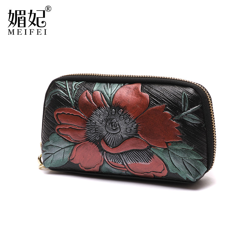 2023时尚新款真皮高档贝壳零钱包 媚妃女士包袋