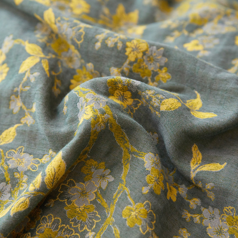 a类全棉双层纱四件套复古色织提花双面纯棉纱布床单被罩床品秋冬