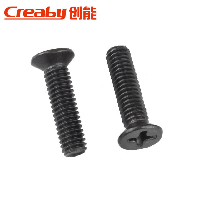 Black cross head computer screws