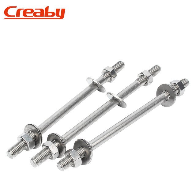 Double-headed bolt stainless steel wall-through screw set