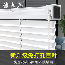 2023 new shutter curtain roller shutter office shading lifting autumn and winter free of perforated installation toilet roll-pull