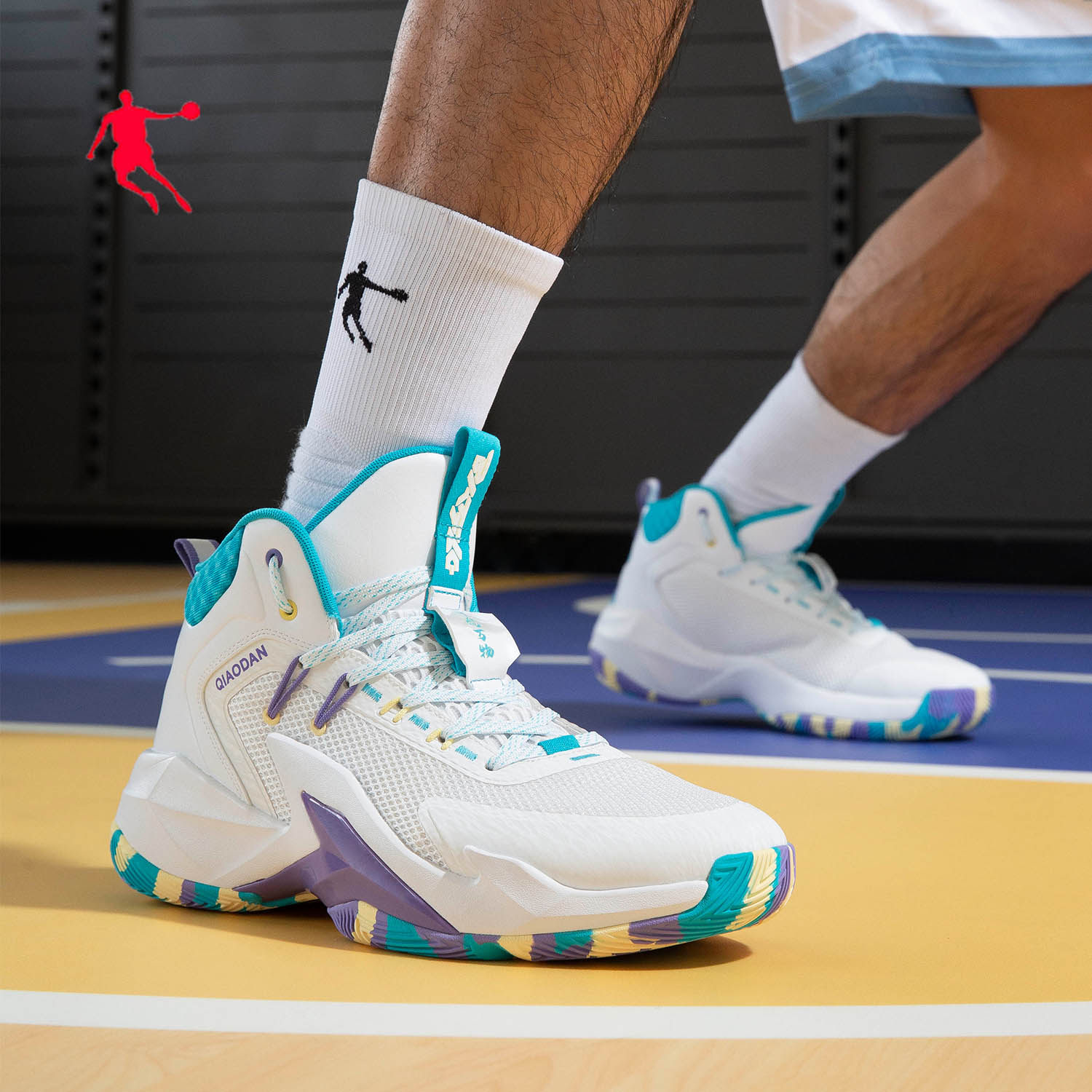 乔丹碳板篮球鞋高帮蓝色男运动鞋冬款正品青少年学生比赛耐磨战靴,淘宝优惠券,粉丝福利购,淘宝优惠卷