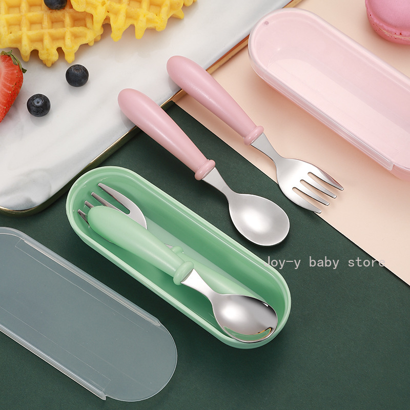 Baby Feeding Tableware Set Children Utensil Stainless Steel - 图2