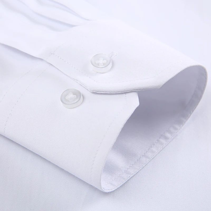 Plus Size Men's Basic Standard-fit Long Sleeve Dress Shirt S - 图1