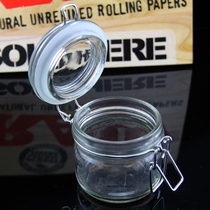 Extra thick transparent glass small humidification tank box tobacco storage box special for grass leaves