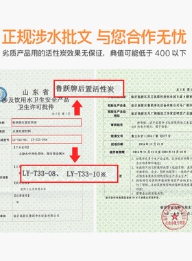 鲁跃后置活性炭T33通用快接滤芯家用直饮纯水机过滤器净水器配件