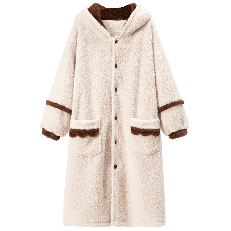 秋冬季珊瑚绒2021年新款减龄睡袍 dahuahome睡袍/浴袍