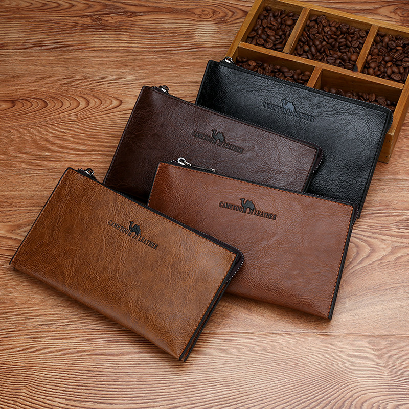 2020新款潮男士小号欧美信封男钱包 张杰皮具2016男士包袋