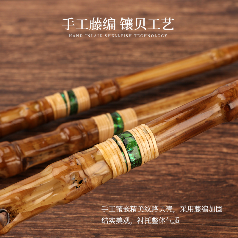 罗汉竹抄网杆手工抄网竿飞接抄网短节竞技抄网杆渔具 - 图2