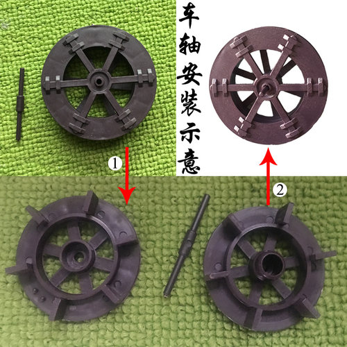 水车风车轮鱼缸吸水石假山流水喷泉摆件庭院园艺景观造景配件塑料 - 图2