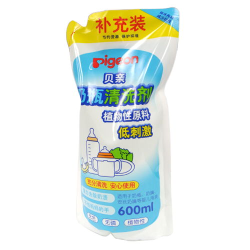 贝亲奶瓶清洗剂补充装600ml×2包×3包×4包婴儿奶瓶清洗剂洗涤液