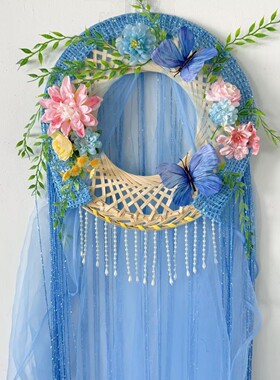 杨柳帷帽汉服斗笠纱帽古风长流苏
