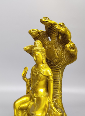 客厅摆件铜蛇仙家观音龙树菩萨